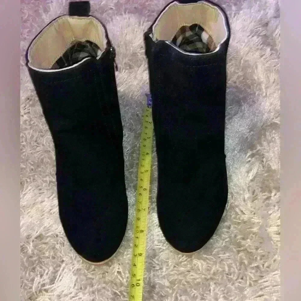 black velvet style boot with heel size 40 - Picture 7 of 10